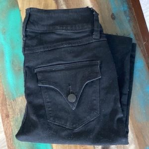 Hudson stretch long frayed shorts black Collin skinny new!